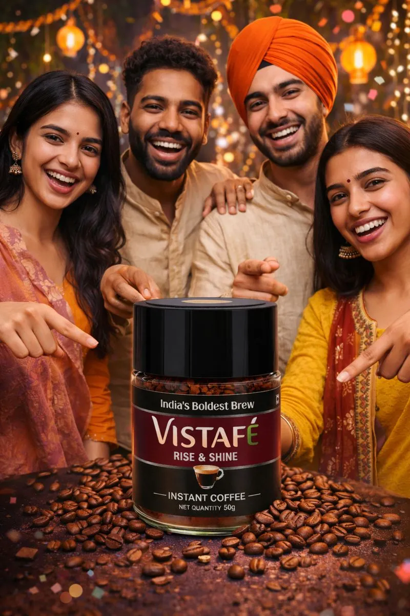 Vistafe Rise & Shine Pure Instant Coffee for Strong Energy view 2