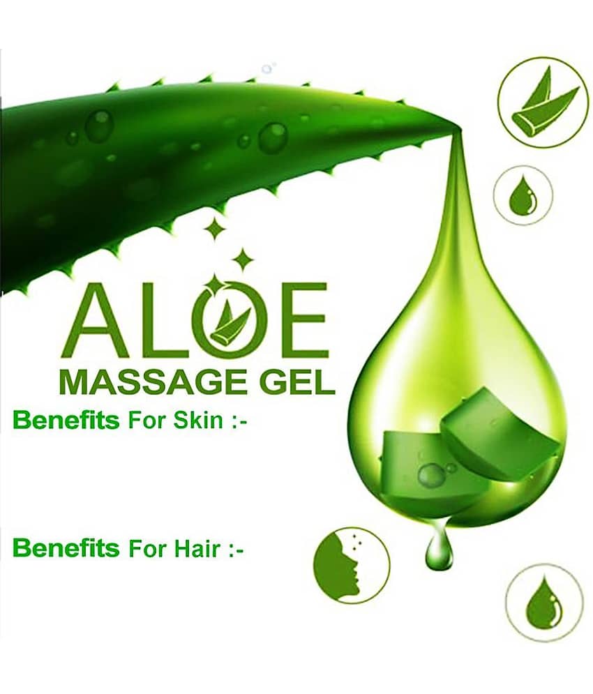 NutriGlow Aloe Vera Gel Great for Face, Hair, Acne, Sunburn, Bug Bites, Rashes, Glowing and Radiant Skin, 100gm view 2