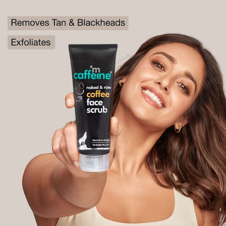 MCaffeine D-Tan Exfoliating Coffee Face Scrub With Walnut & Vitamin E for Fresh & Glowing Skin (100gm) view 2