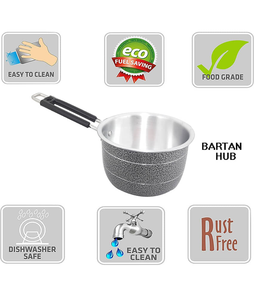 bartan hub - Sauce Pan Set of 2 Aluminium Enamle Sauce Pan 1500 ml ( Pack of 2 ) view 2
