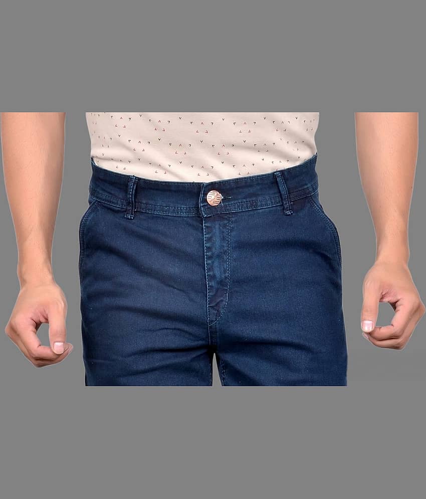 MOUDLIN - Navy Blue Denim Slim Fit Men's Jeans ( Pack of 1 ) view 2