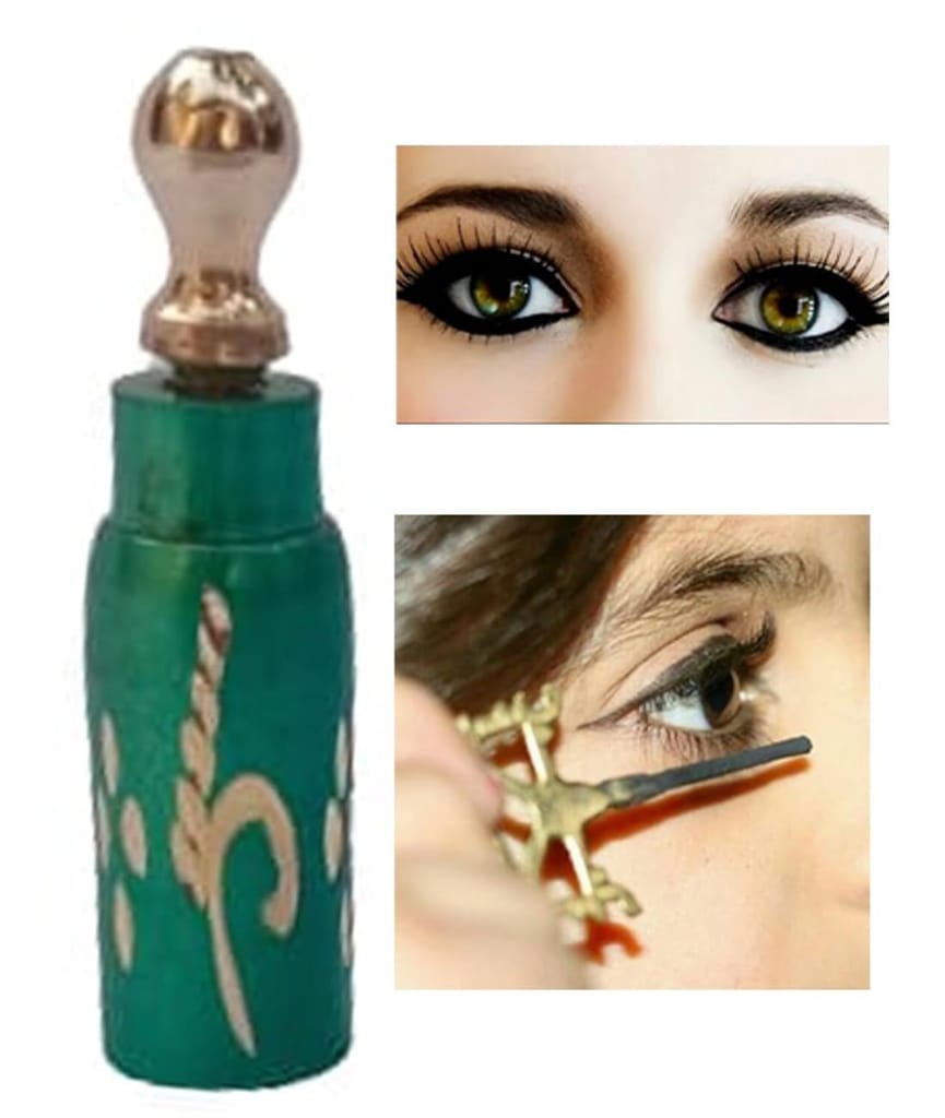 Mii Art Brass surmedani with surma use in eye's makeup(Color-Green)(size-6cm,small) Pack of 1 pcs view 2