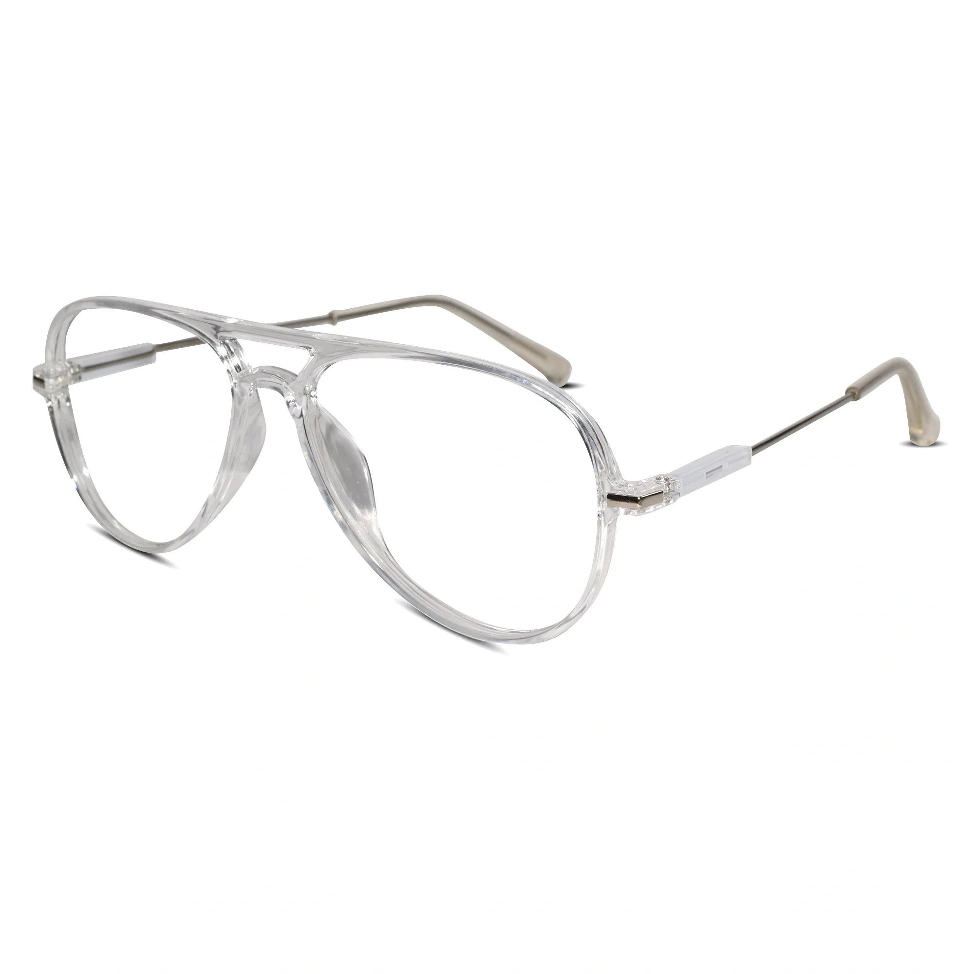 Aviator Transparent Eyeglasses For Men & Women LKE2810-TRAN