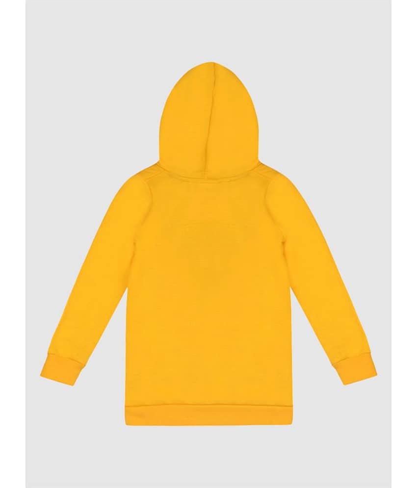 Lazy Shark Girls Printed Yellow Sweatshirts view 2