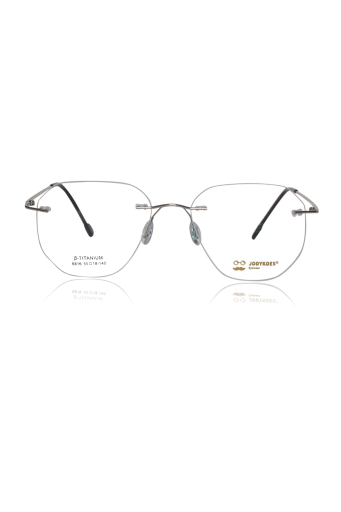 Jodykoes Rimless Spectacle Frame for Men & Women | Frameless Eyeglasses with Lightweight Metal | Adjustable Nose Pads | Office, Professional & Daily Wear view 2
