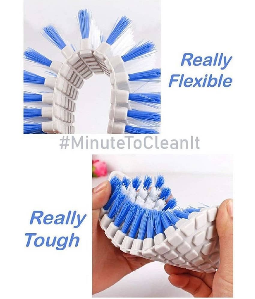 DHSMART Multipurpose Flexible Cleaning All Purpose Cleaner Sponge Home,Kitchen, Bathroom Tiles, Floor, Washing brash 1 no.s view 2