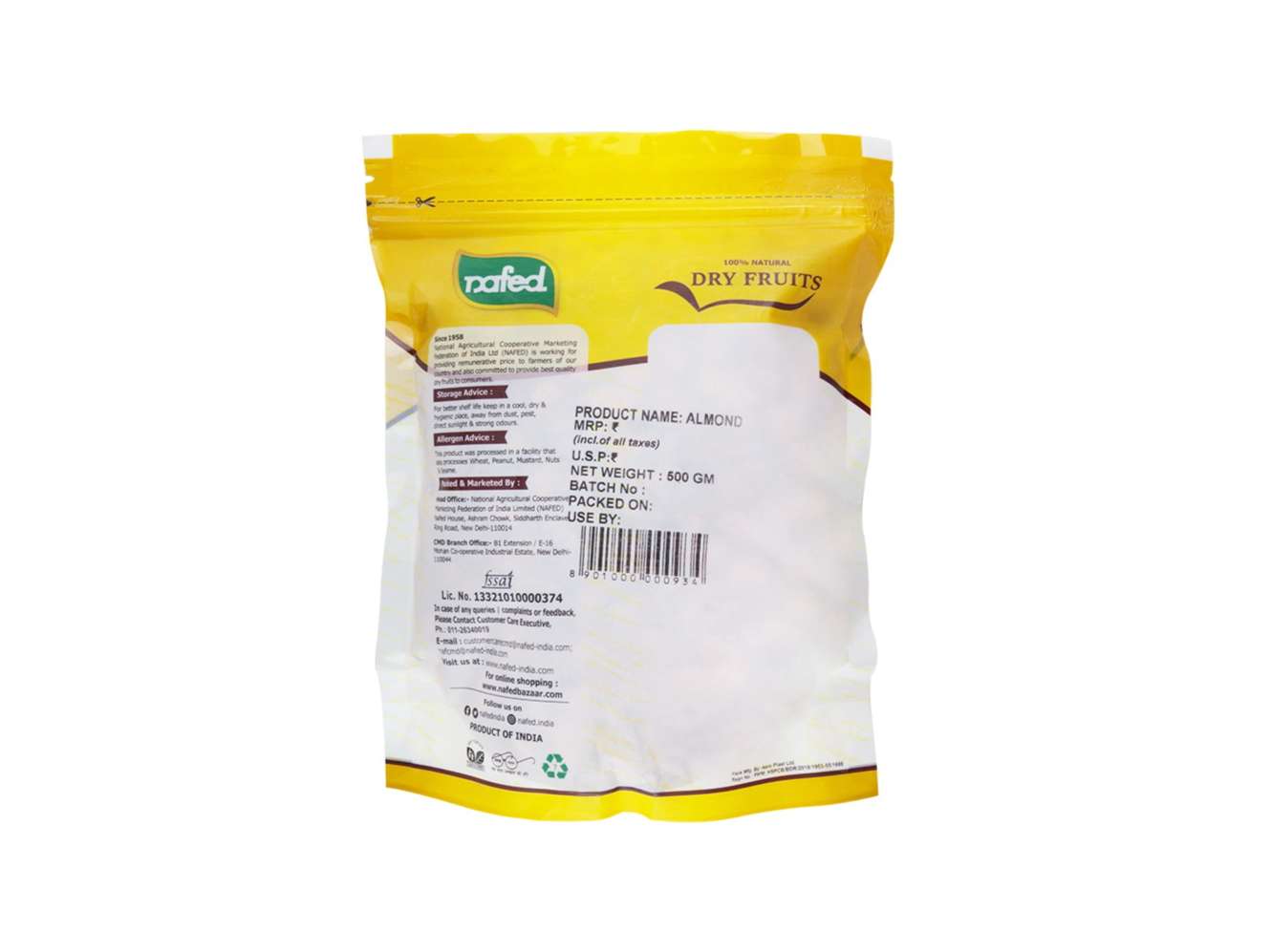 NAFED Almond Dry Fruits – 500 g view 2