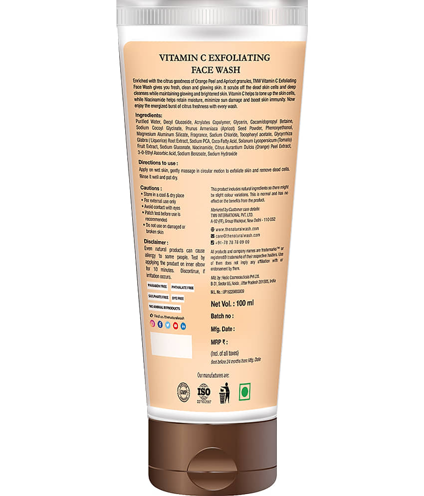 TNW - The Natural Wash Vitamin C Exfoliating Face Wash For All Skin Types, 100Ml view 2