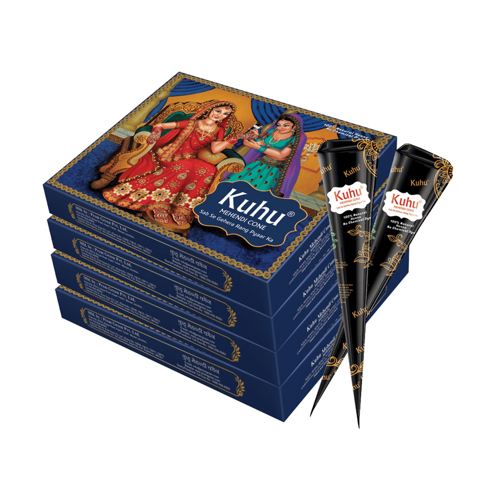 Kuhu Natural Henna-Based Mehendi Cones Set view 2