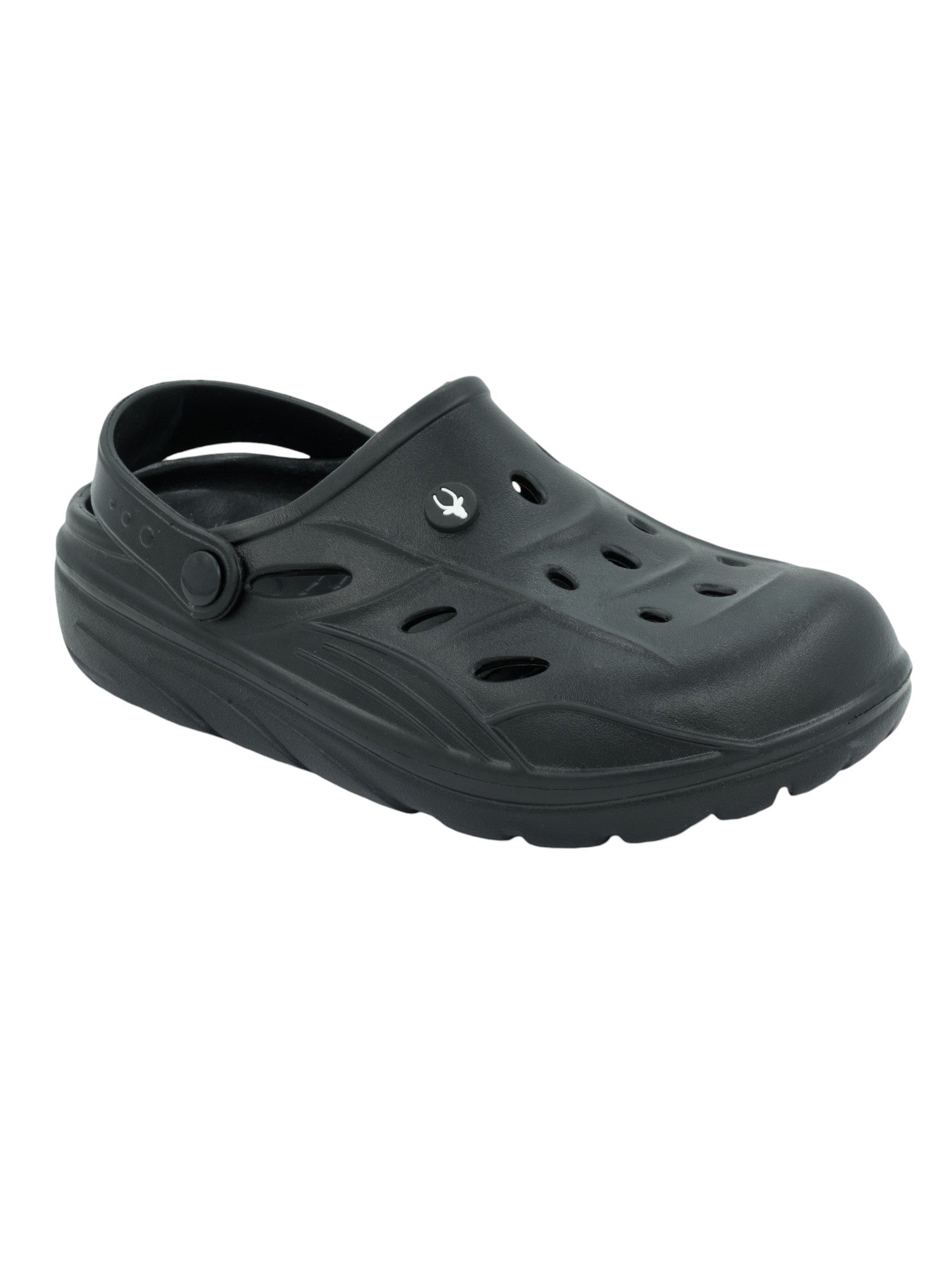 Hirolas® Men’s Cushioned Fluffy Ultra-Comfort Clogs Sliders - Black HROMCL08BLK view 2