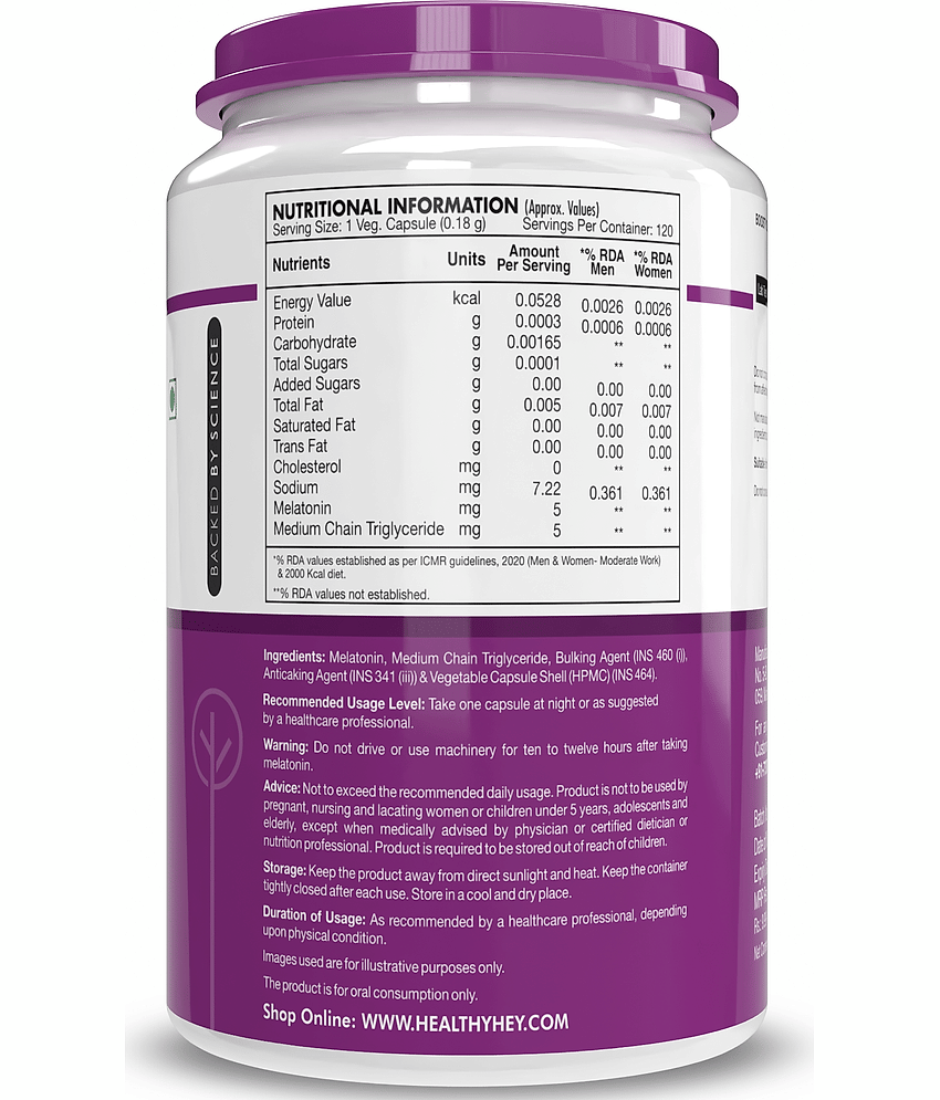 HEALTHYHEY NUTRITION Special Supplement Capsule 5 mg ( Pack of 1 ) view 2
