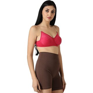 Lovingcare Women's Cotton Non-Padded Non-Wired Full Cup Bra Pink view 2