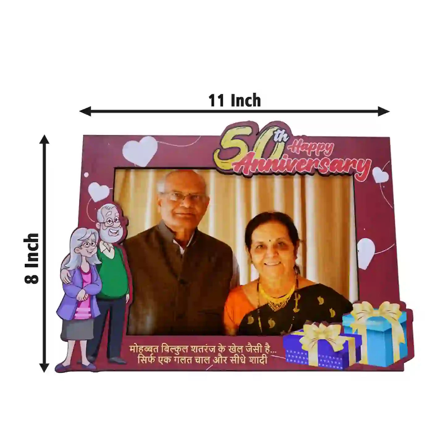 Presto Custom Made 50Th Anniversay Photo Frame (Size: A5) view 2