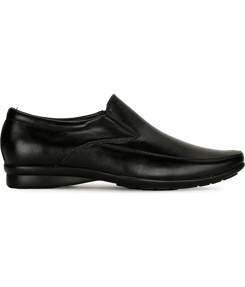Bata Black Men's Slip On Formal Shoes view 2