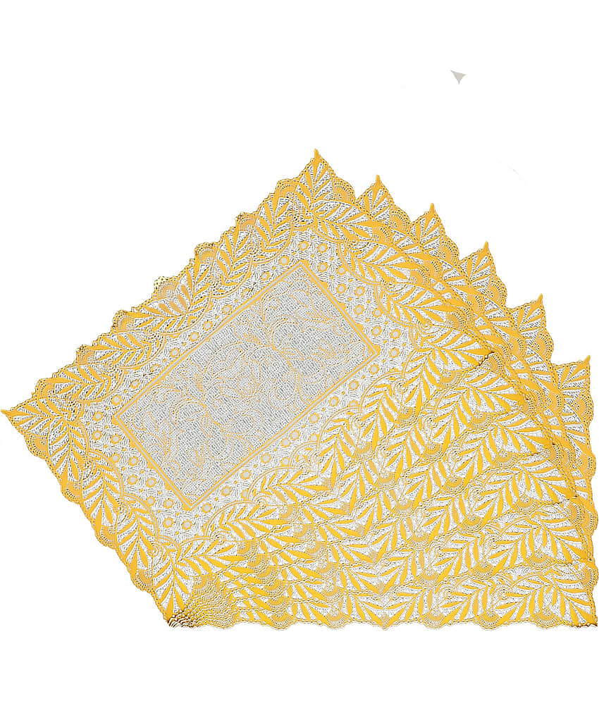 - Gold Printed PVC 6 Seater Table Mats ( Pack of 6 ) view 2