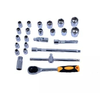 Stanley 1/2" Socket Set 12Dr 20Pcs Pear Head Ratchet Set Metric STMT45504 view 2