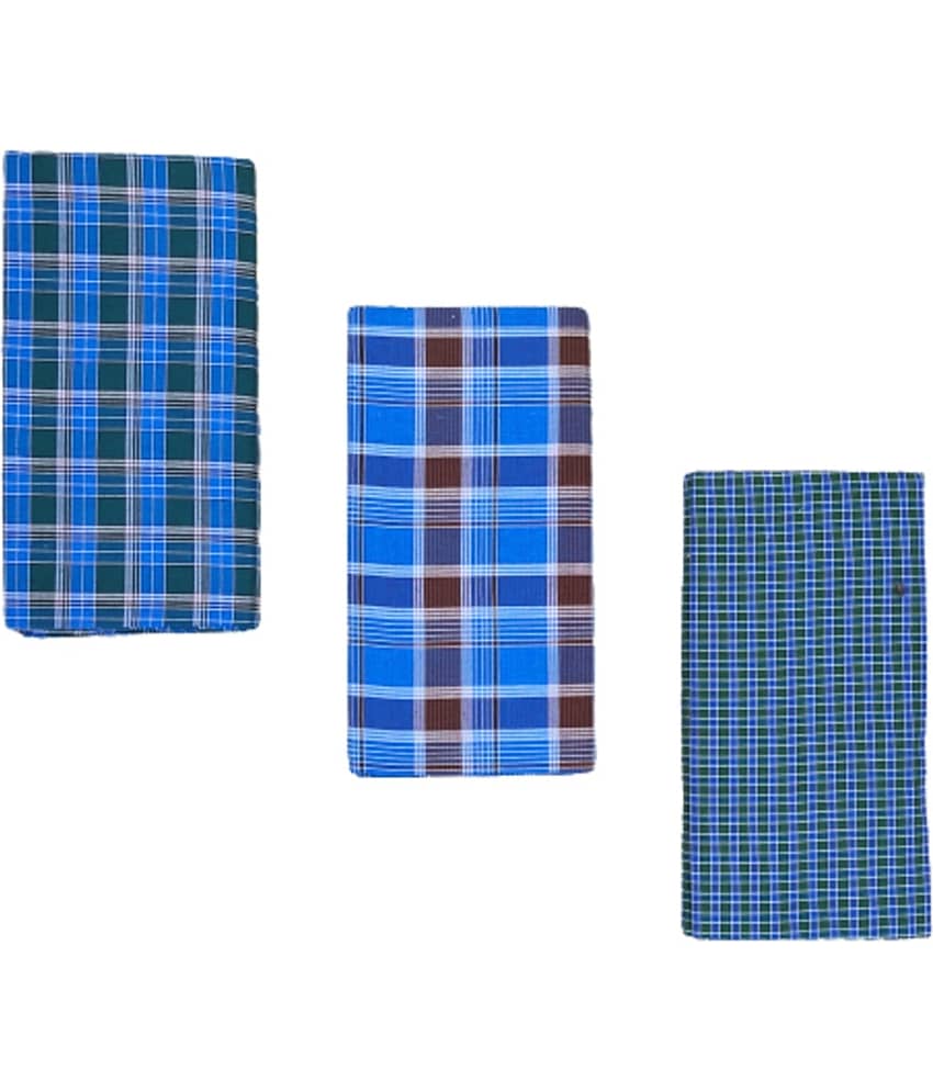 VUNNAVA Polyester Men's Lungi Multi ( Pack of 3 ) view 2