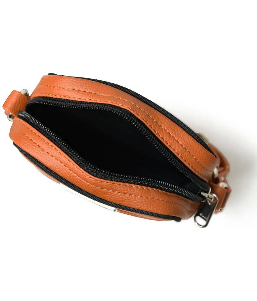MATRICE - Brown Solid Messenger Bag view 2