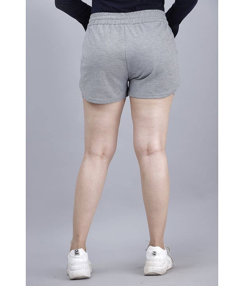 Scrott Fitness Cotton Hot Pants - Gray view 2