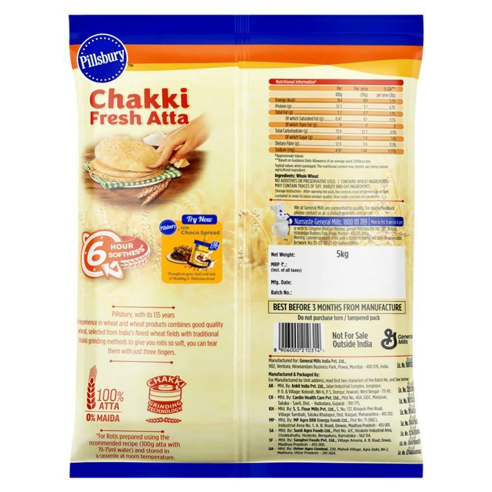 Pillsbury Chakki Fresh Atta / Flour 5 kg view 2