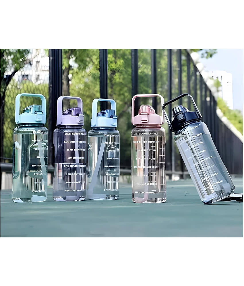 SARVASHVA TRENDS Motivational Water Bottles, Gym Water Bottles Purple Plastic Sipper Water Bottle 2000 mL ( Set of 1 ) view 2