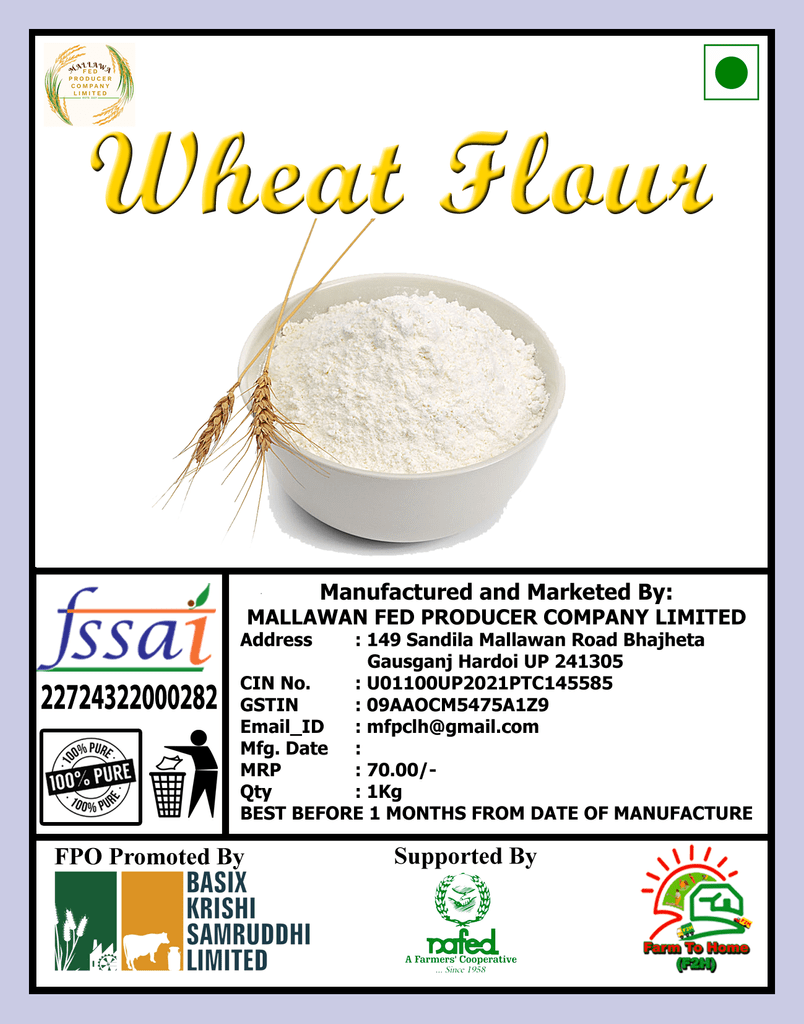 1 Kg Whole Wheat Flour | 100% Pure | Atta | Chakki Fresh | No Preservatives | Good for Health | Best Quality | Buy Online view 2