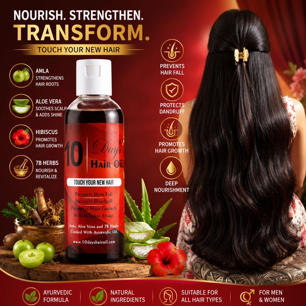 Therapeutic Herbal Hair Oil for hair growth and hair fall control oil with Amla, Aloe Vera & Bhringraja Traditional Ayurvedic Hair-Oil with 77 Herbs 100ml Pack of 1 view 2