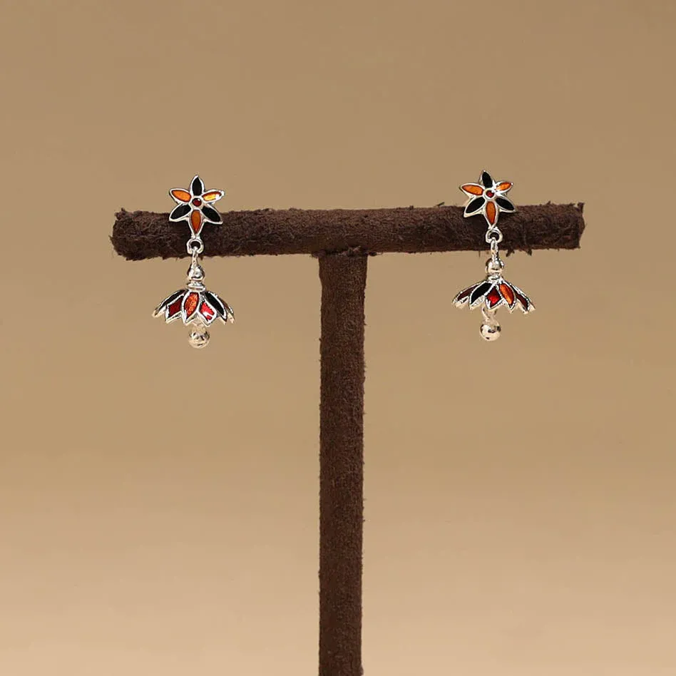 Multicolor - Handcrafted Paka Meenakari Earrings 118 view 2