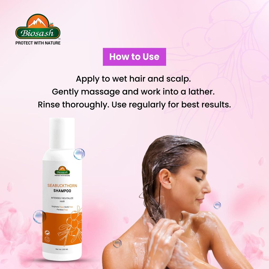 Biosash Seabuckthorn Shampoo 200ml view 2