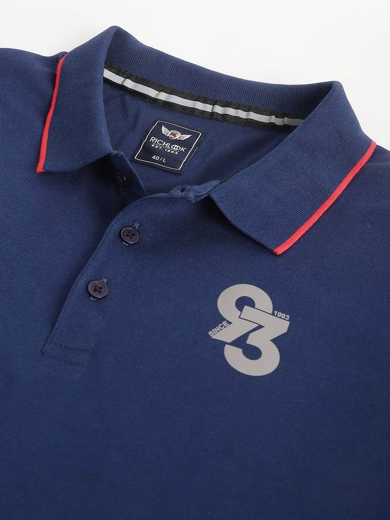 Men Airforce Regular Fit Polo Neck T-Shirt view 2