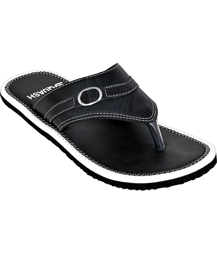 Squash - Black Men's Thong Flip Flop view 2