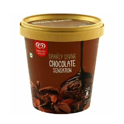 Kwality walls Darkly Divine Chocolate Sensation Ice Cream 700 Ml Tub