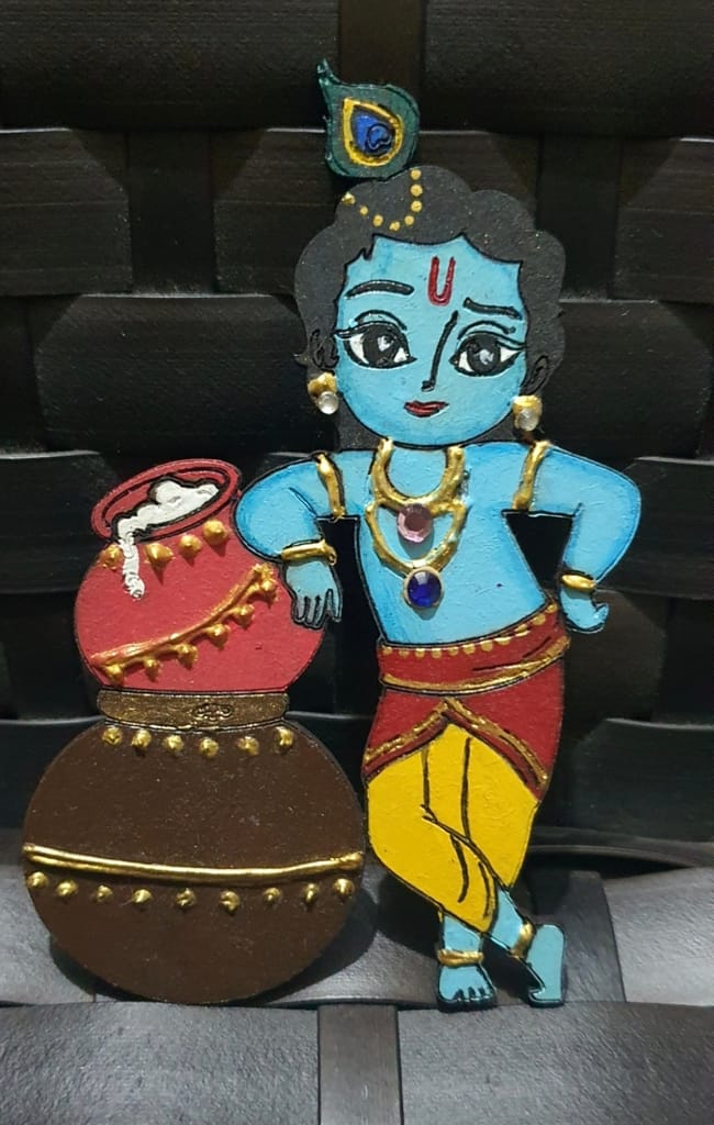 Glamvila Matki Krishna Fridge Magnet view 2