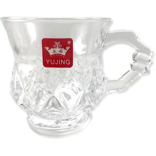 YUJING Transparent Tea Cup Coffee Cup Set Made of Crystal Clear Glass 140 ml Pack of 6 view 2
