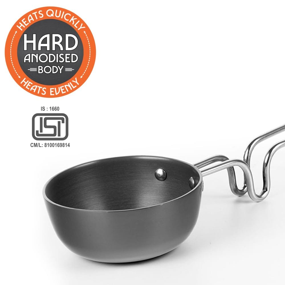 Borosil 11 cm Hard Anodized Tadka Pan | Aluminium Grade 3003 view 2