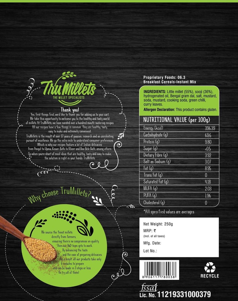 Trumillets | Healthy Millet Diet Breakfast | Soft Idli Mix - 250g view 2