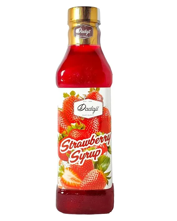 Dadaji Strawberry Syrup - Versatile addition for Creating Mocktails, Cocktails, Drinks, Juices, and Beverages (750ml)