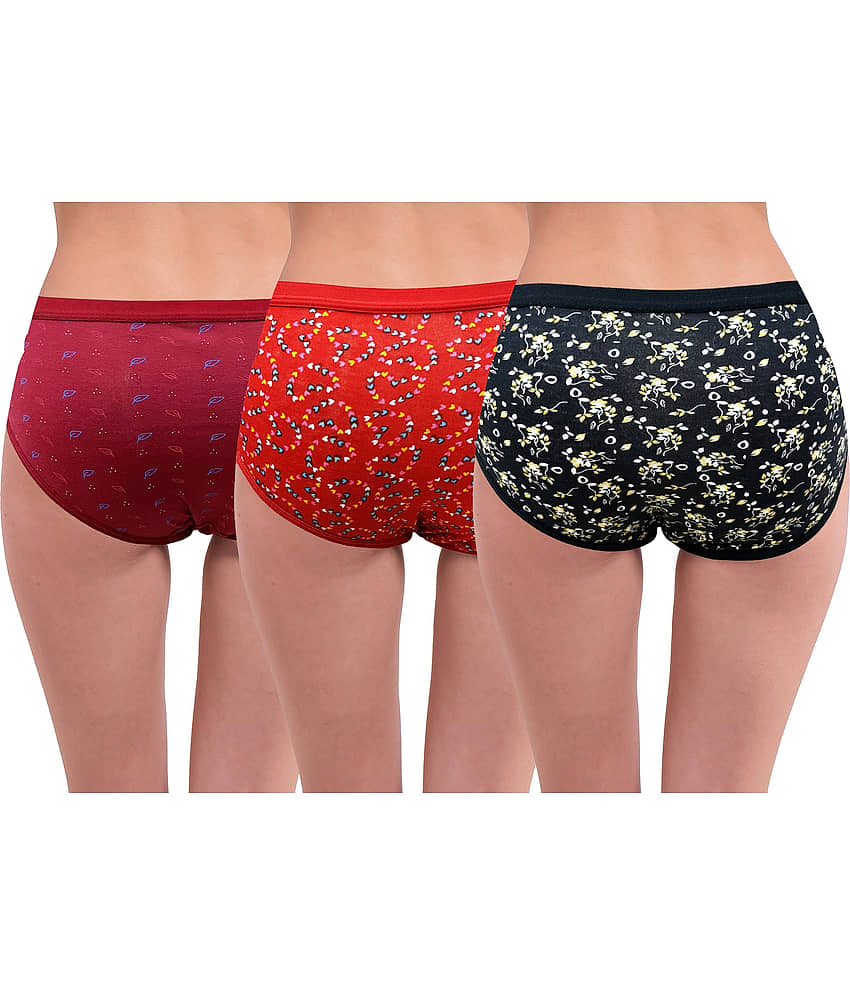 RC. ROYAL CLASS Pack of 3 Cotton Women's Hipsters ( Multi Color ) view 2