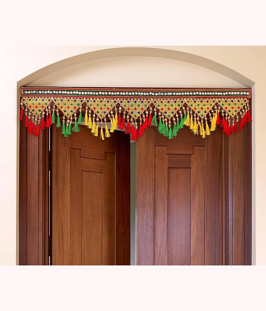TORNORY Handmade Bandarwal Toran 3 ft Multi ( Pack of 1 )