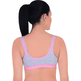 Empisto Branded Women's Baby Pink Colour Yoga Bra view 2