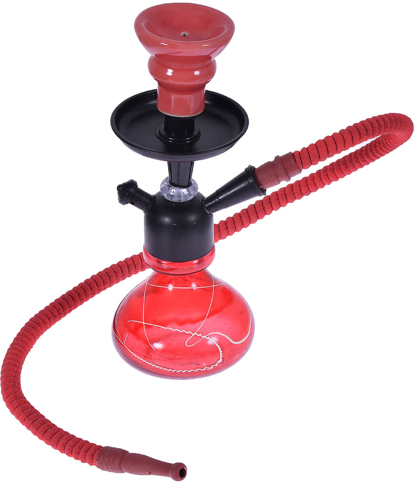 Fashion Bizz Red Color 9 inch Glass Hookah view 2