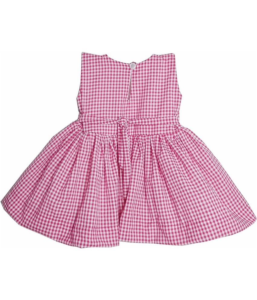 harshvardhanmart.com Cotton A-line Dress For Girls ( Pack of 1 , Baby Pink ) view 2