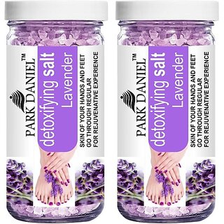 PARK DANIEL Premium Lavender Bath Salt- For Soothing &amp; Relaxation -Pedicure &amp; Manicure Salt Combo Pack Of 2 Jars of 200 gms(400 gms) (400 g) view 2