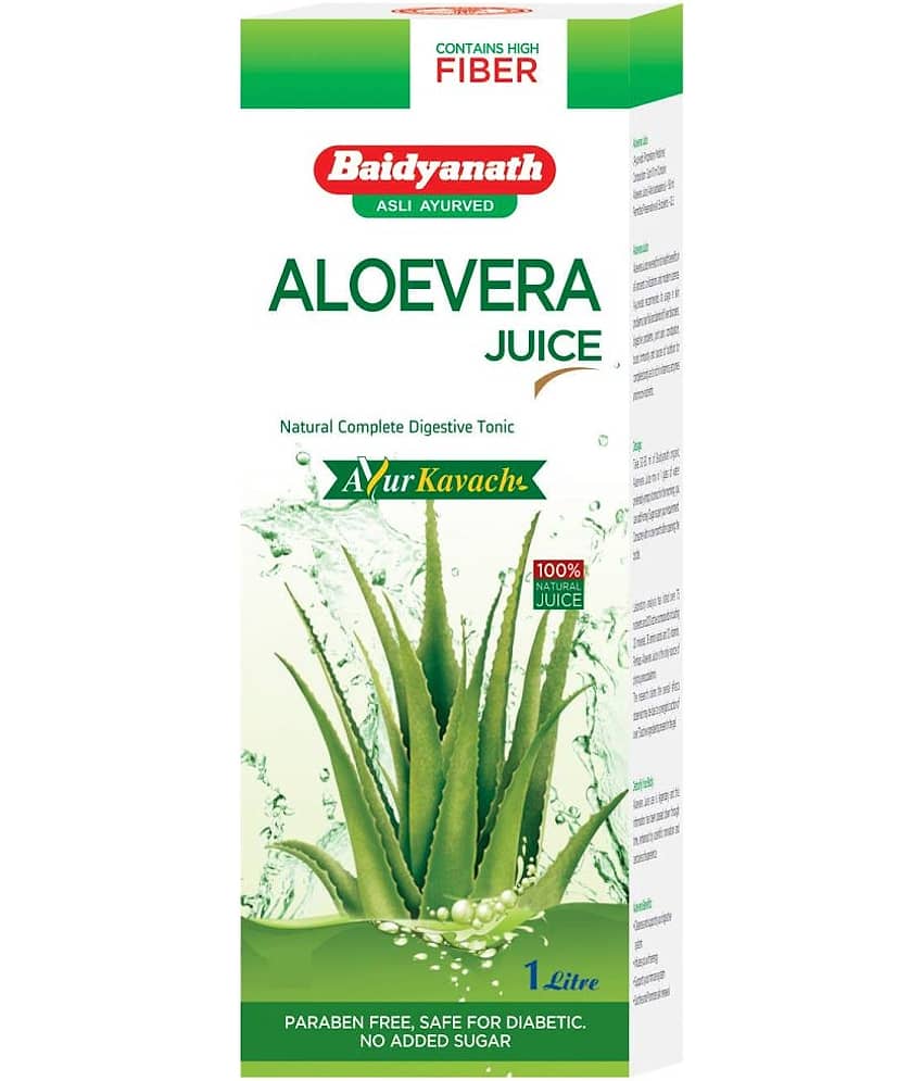 Baidyanath Aloe Vera Juice with Pulp Liquid 1 l Pack Of 2 view 2