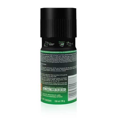 Axe Recharge Game Face Bodyspray Deodorant, 150 ml view 2