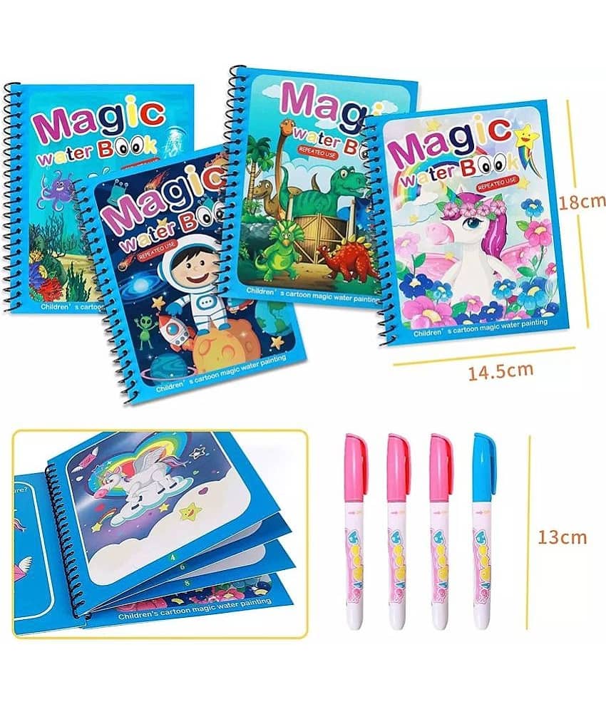 Magic Water Book Kids, Magic Doodle Pen Kids Coloring Doodle Drawing Board Games Child Educational Toy Magic Book Water Painting for Kids view 2