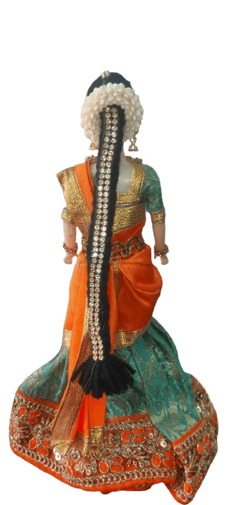 Traditional Indian Decorative Half Saree Doll view 2
