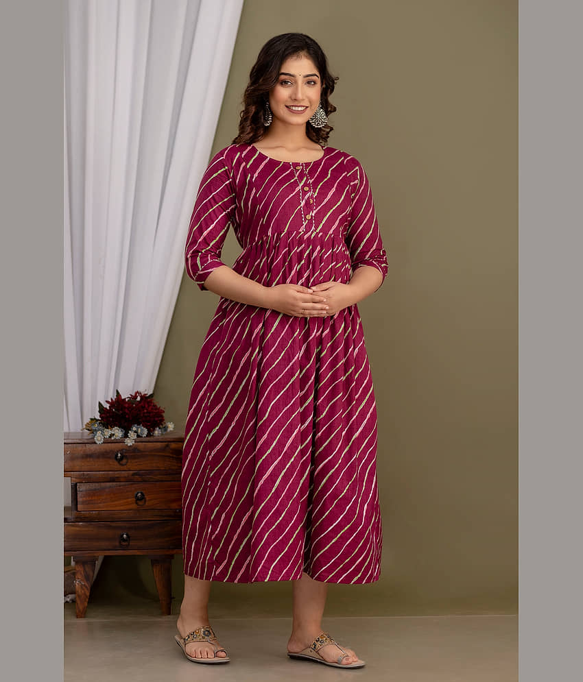 Nevisha Style Multi Color Cotton Maternity Kurta Pack of 2 view 2