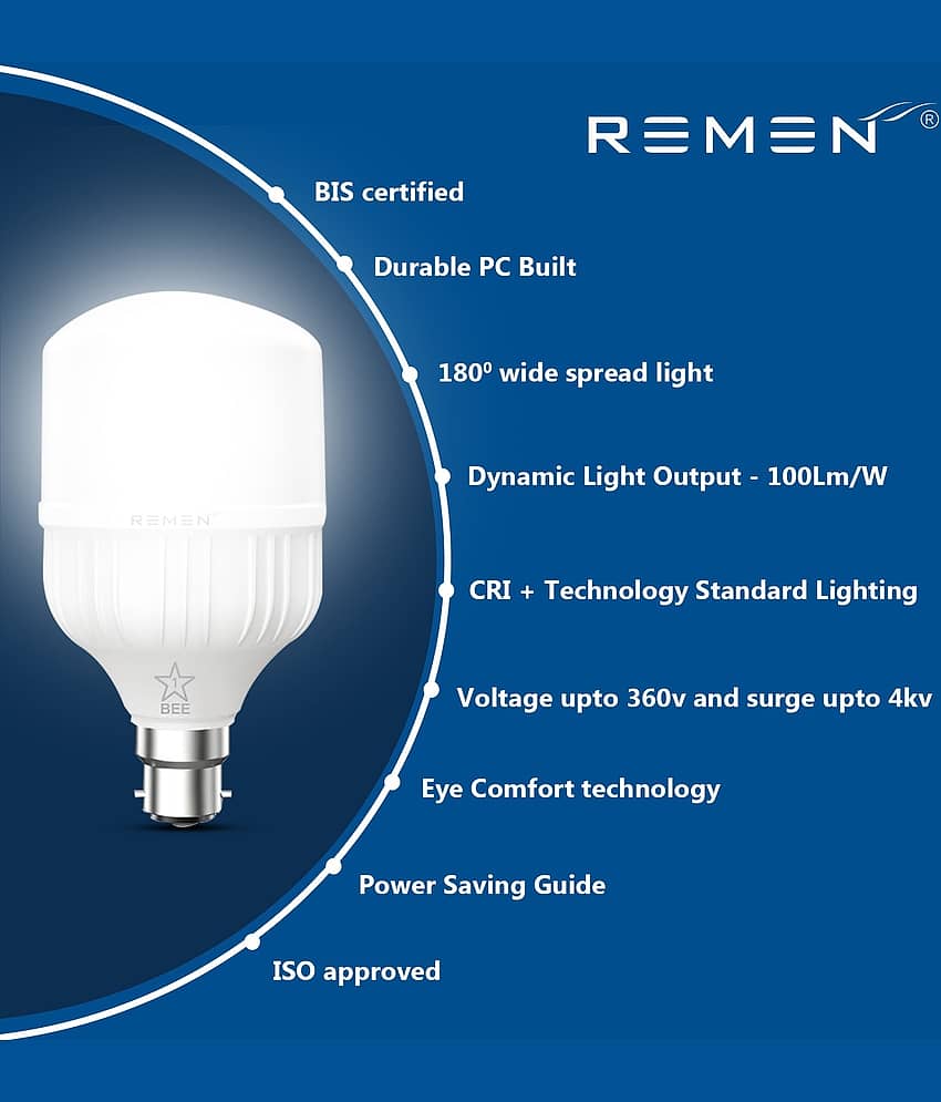 Remen 16W Cool Day Light LED Bulb ( Pack of 4 ) view 2
