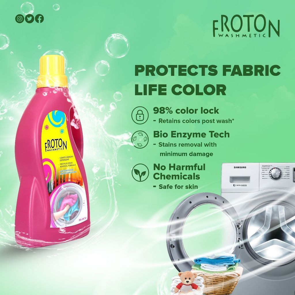 Froton Liquid Detergent 500ml Pack of 3 view 2